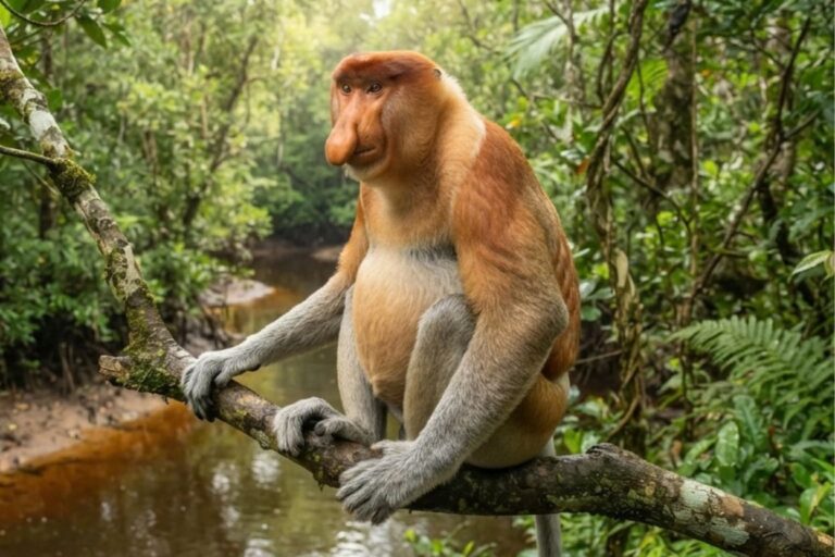 Nasalis Larvatus: Borneo’s Iconic Proboscis Monkey Species Nasalis Larvatus