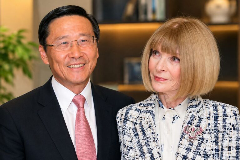 Peter Woo and Anna Wintour
