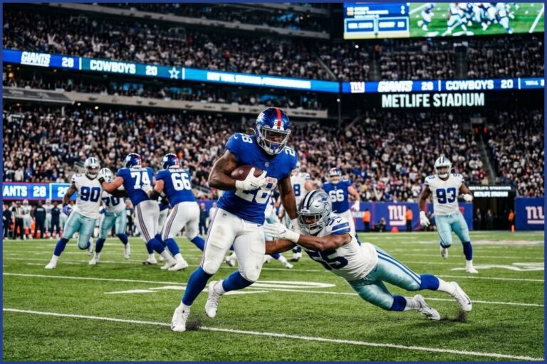 new york giants vs dallas cowboys match player stats